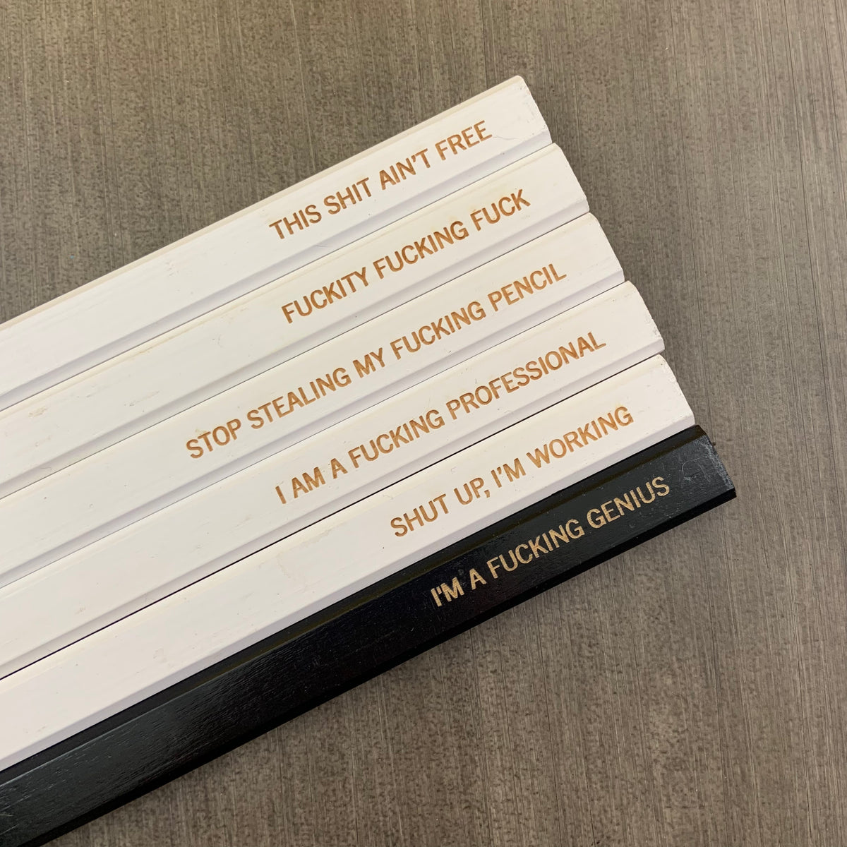 snarky misanthrope pencil set (6 pencils) – The Carbon Crusader