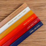 Handyman assorted quotes carpenter pencils (6 Pencil Set)