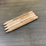 round natural golf pencils, bulk set of 100