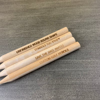 round natural golf pencils, bulk set of 100