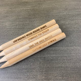 round natural golf pencils, bulk set of 100