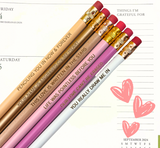 A Punny Romance   (6 Pencil Set )