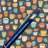 quietly plotting your downfall pen stylus with black ink