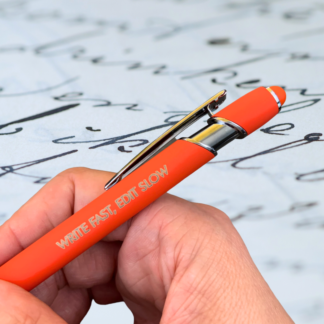 write fast, edit slow personalized pen (Pen with Smart Phone Stylus)