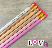 A Punny Romance   (6 Pencil Set )