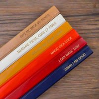 Handyman assorted quotes carpenter pencils (6 Pencil Set)